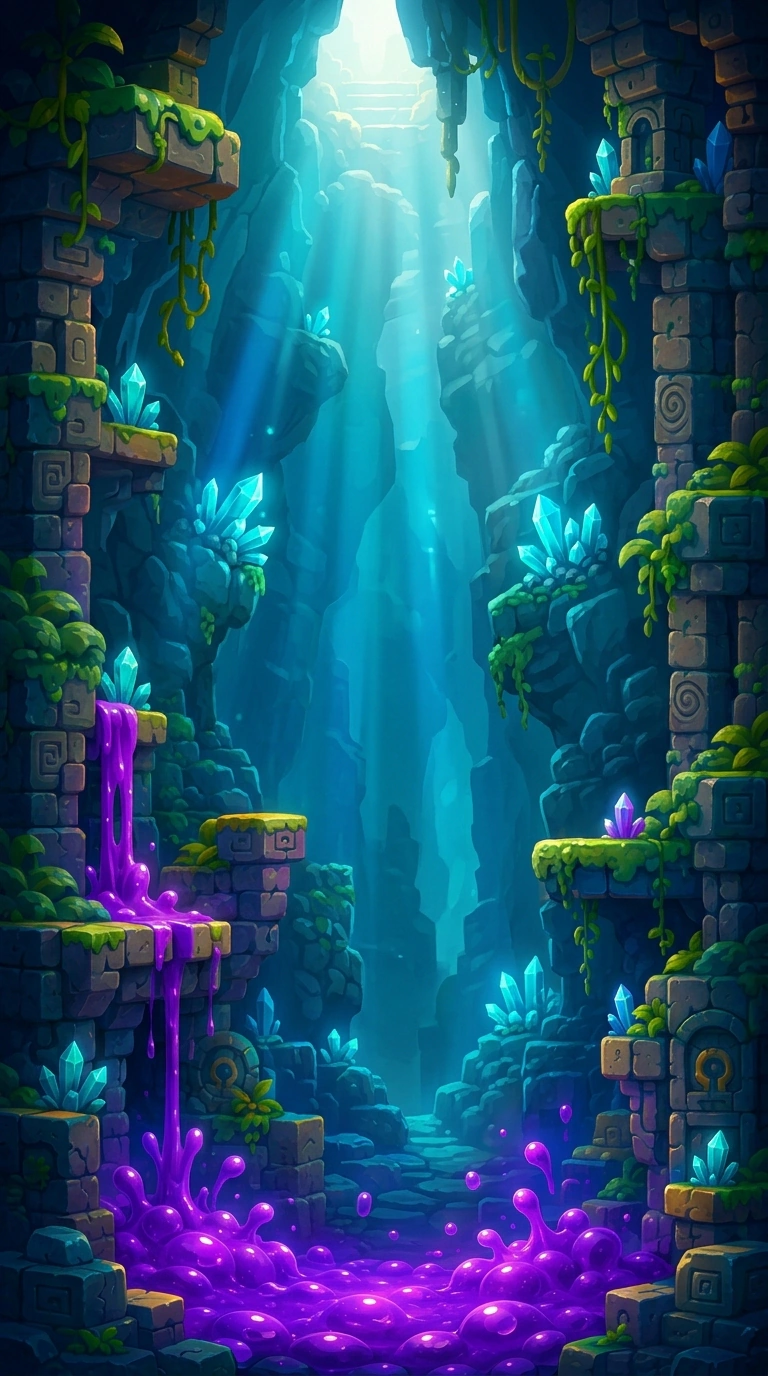 Crystal Ruins, den fargerike ruinverdenen i Lumo Leap